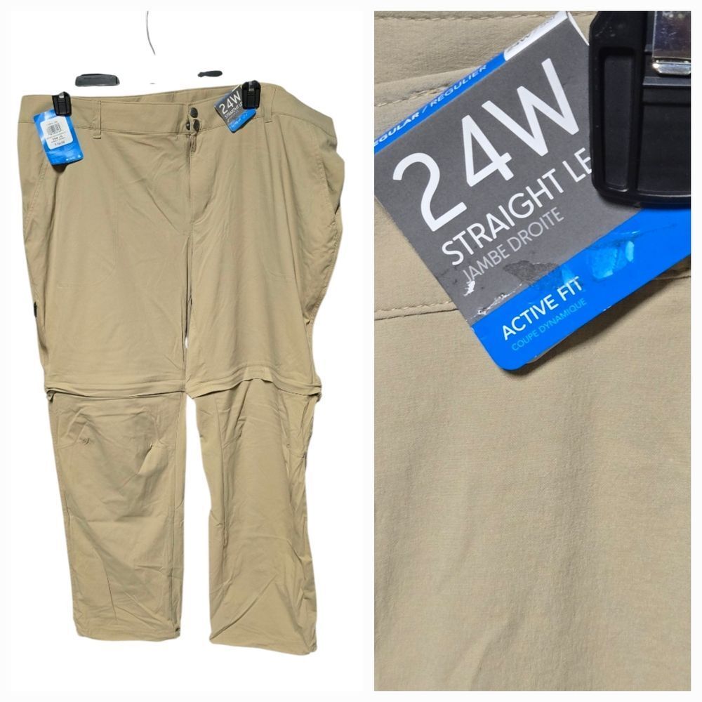 Active Fit Straight Leg Women’s Convertible Pants - Khaki
